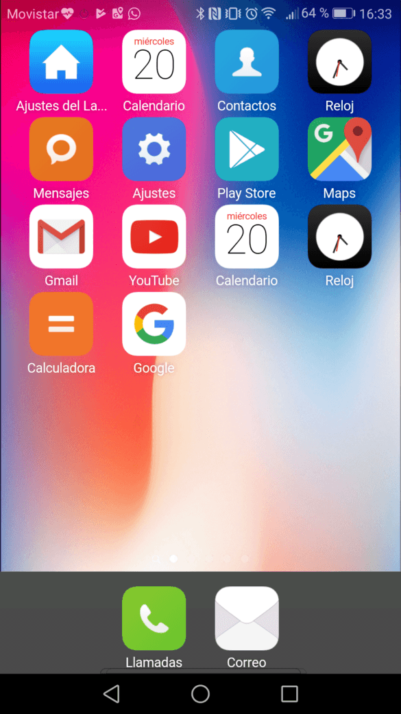 Personalización iPhone X en tu móvil Android - GRATIS