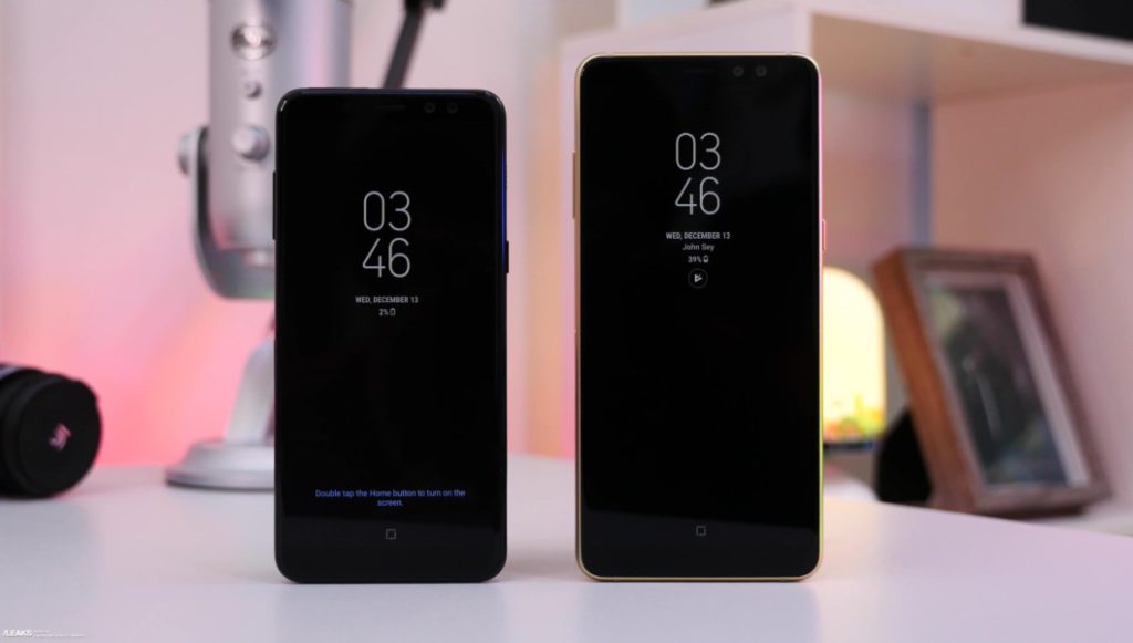 Samsung Galaxy A8 y A8+ pantallas